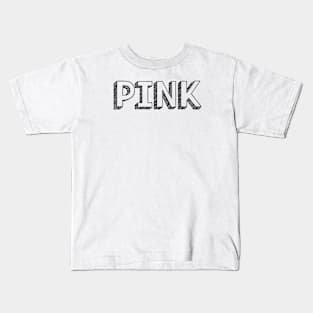 Pink <\\> Typography Design Kids T-Shirt